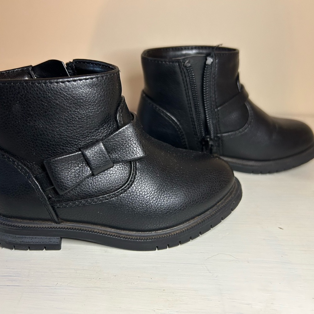 Kids Black Ankle Boots